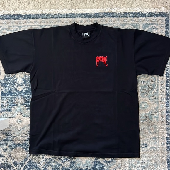 Revenge Basic Embroidered Crewneck Tshirt | Large, Black - Picture 4 of 13